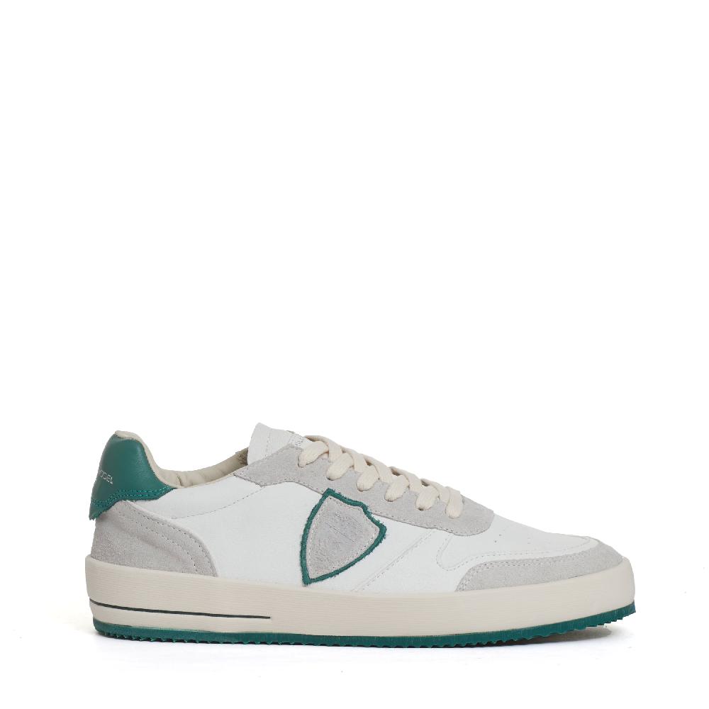 Sorelle Perego Sneakers Nice Pelle Bianco Spoiler Verde