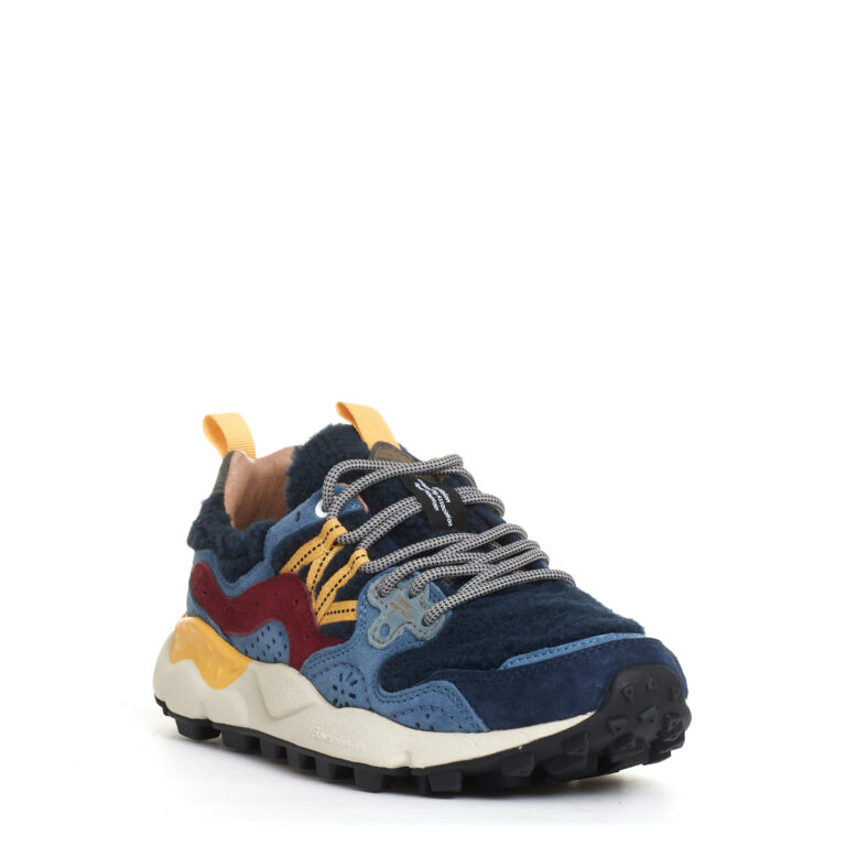 Sorelle Perego Sneakers Suede Azzurro E Bordeaux Pelo Blu