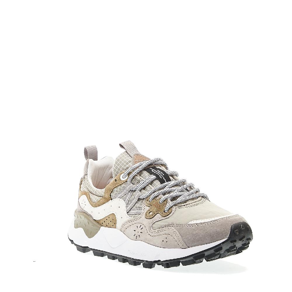 Sorelle Perego Sneakers Tessuto Grigio Camoscio Grigio E Verde