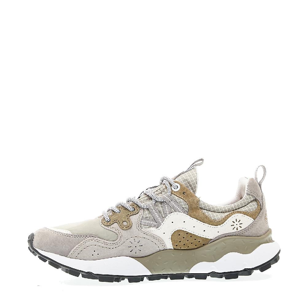 Sorelle Perego Sneakers Tessuto Grigio Camoscio Grigio E Verde