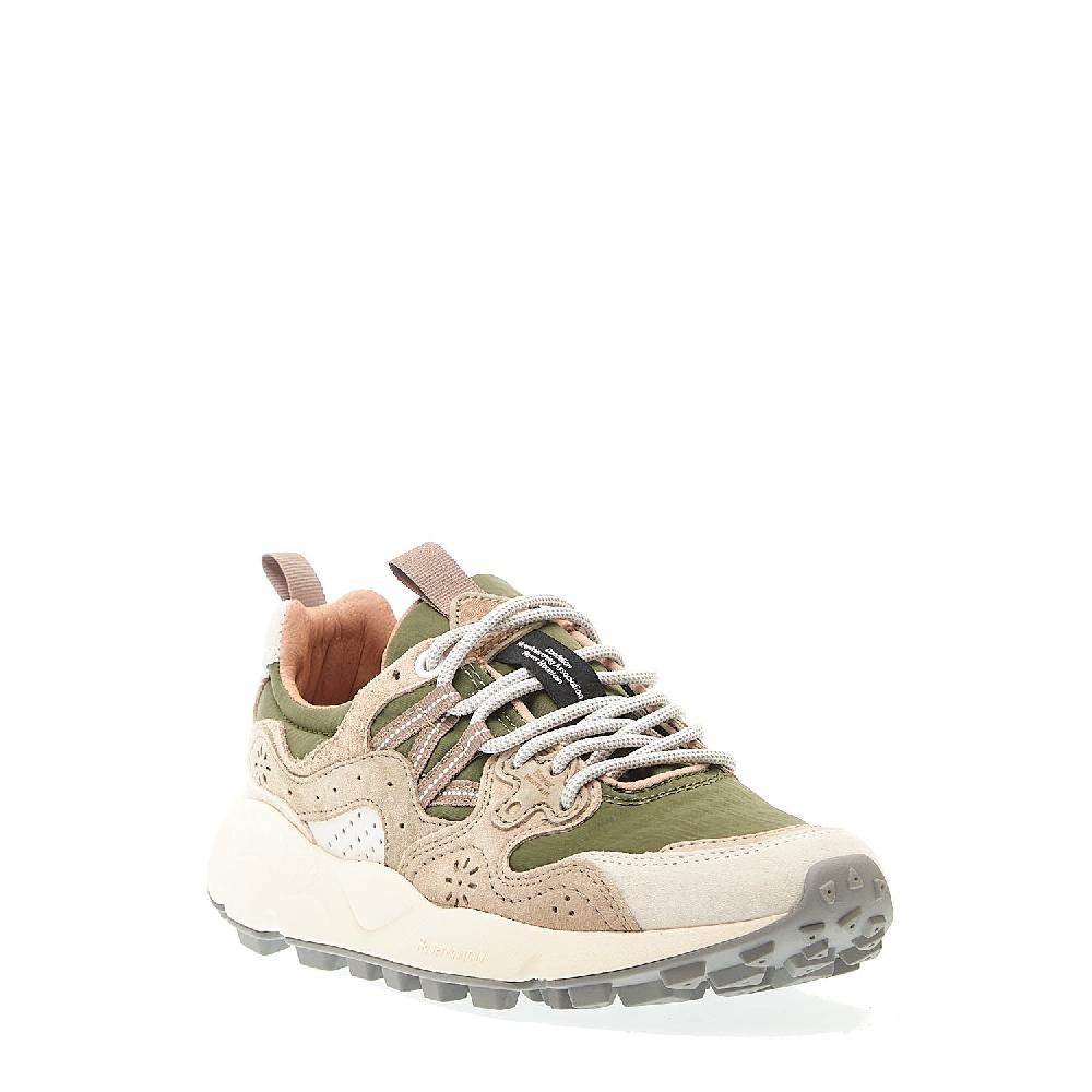 Sorelle Perego Sneakers Tessuto Verdone Camoscio Tortora