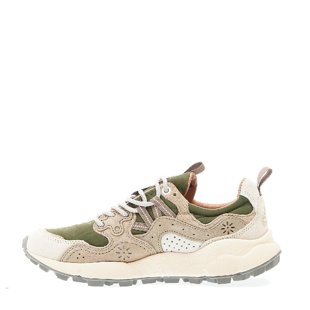 Sorelle Perego Sneakers Tessuto Verdone Camoscio Tortora