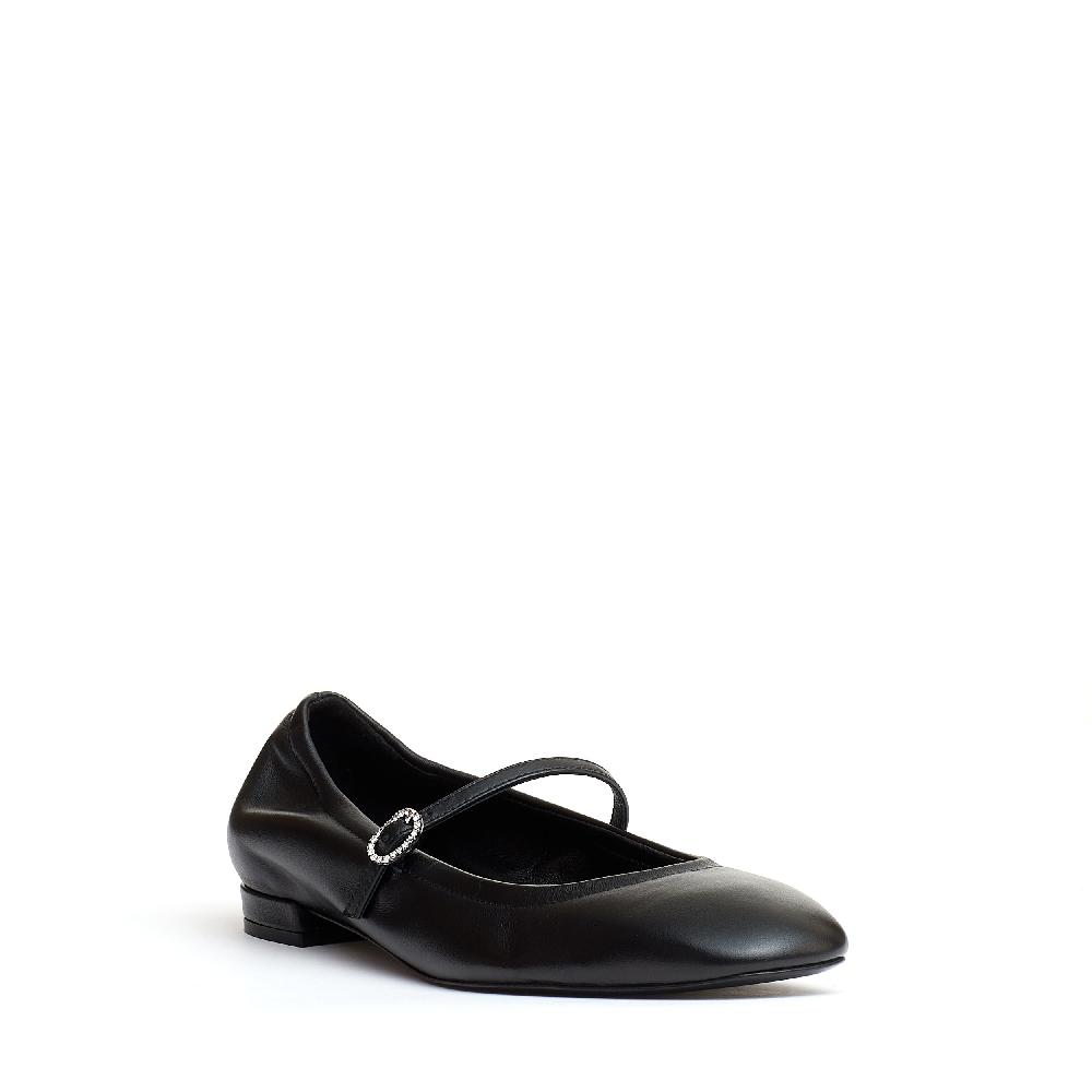 Sorelle Perego Ballerina Con Cinturino Pelle Nera