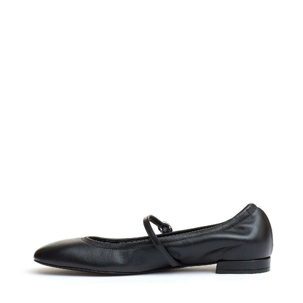 Sorelle Perego Ballerina Con Cinturino Pelle Nera