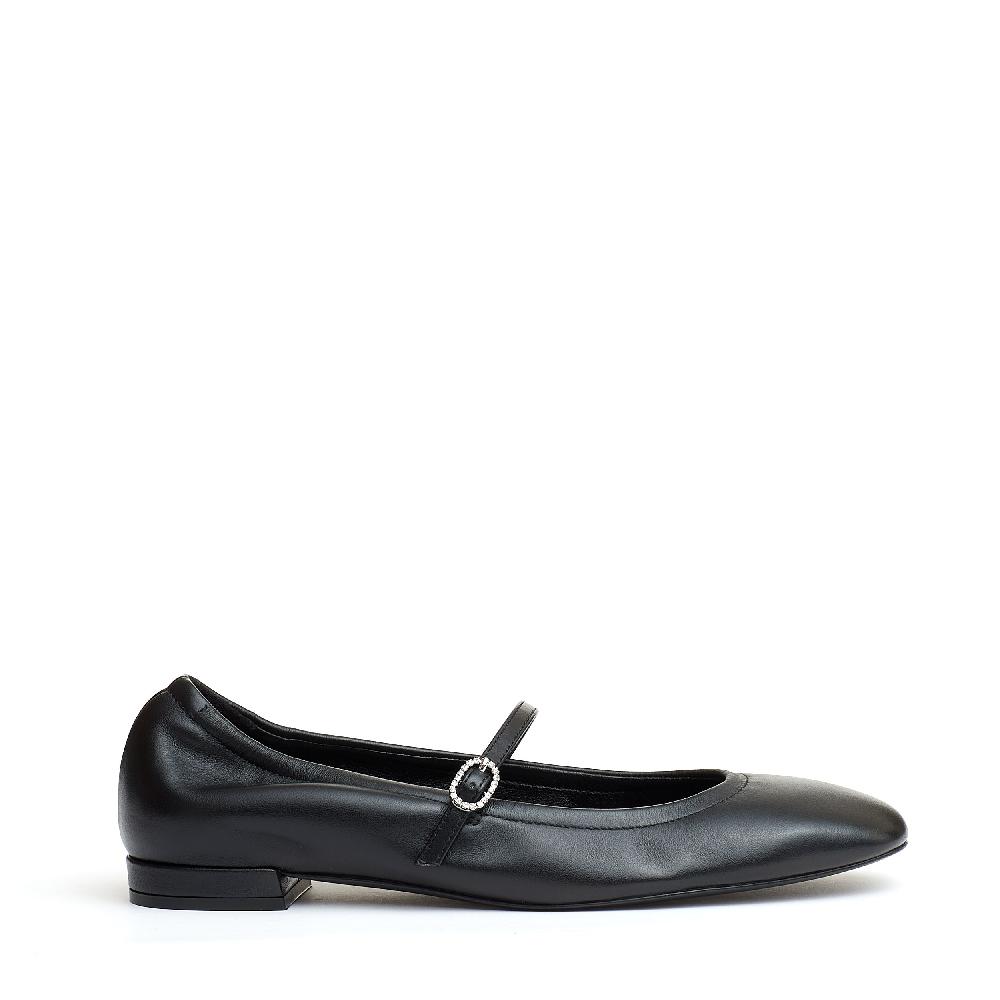 Sorelle Perego ballerina con cinturino pelle nera
