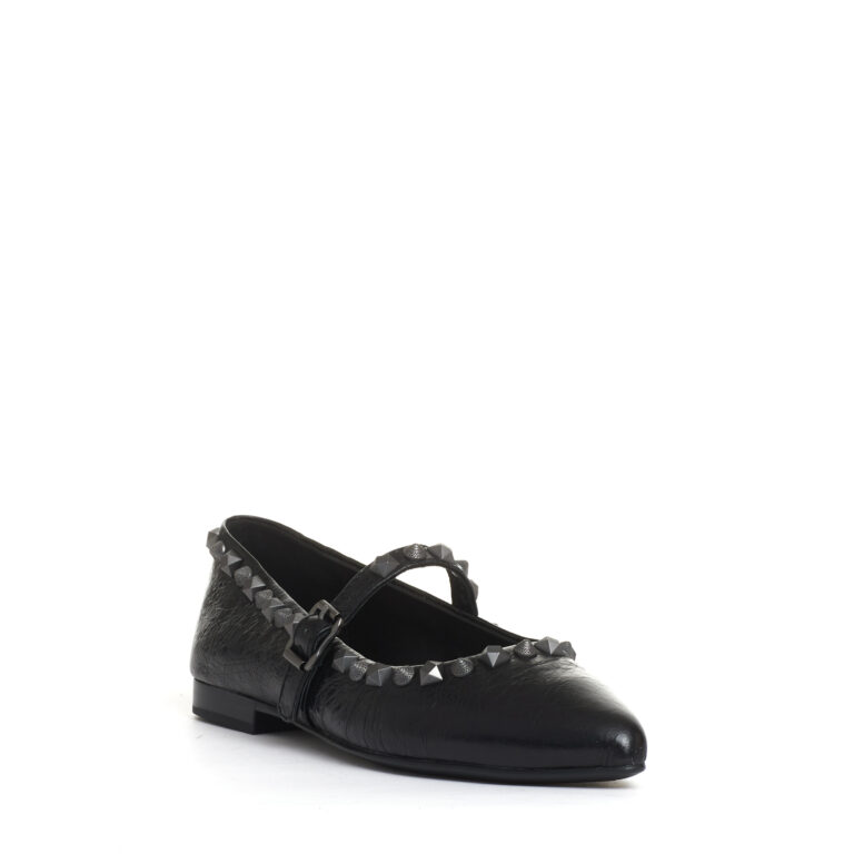 Sorelle Perego Ballerina Pelle Nera Borchie
