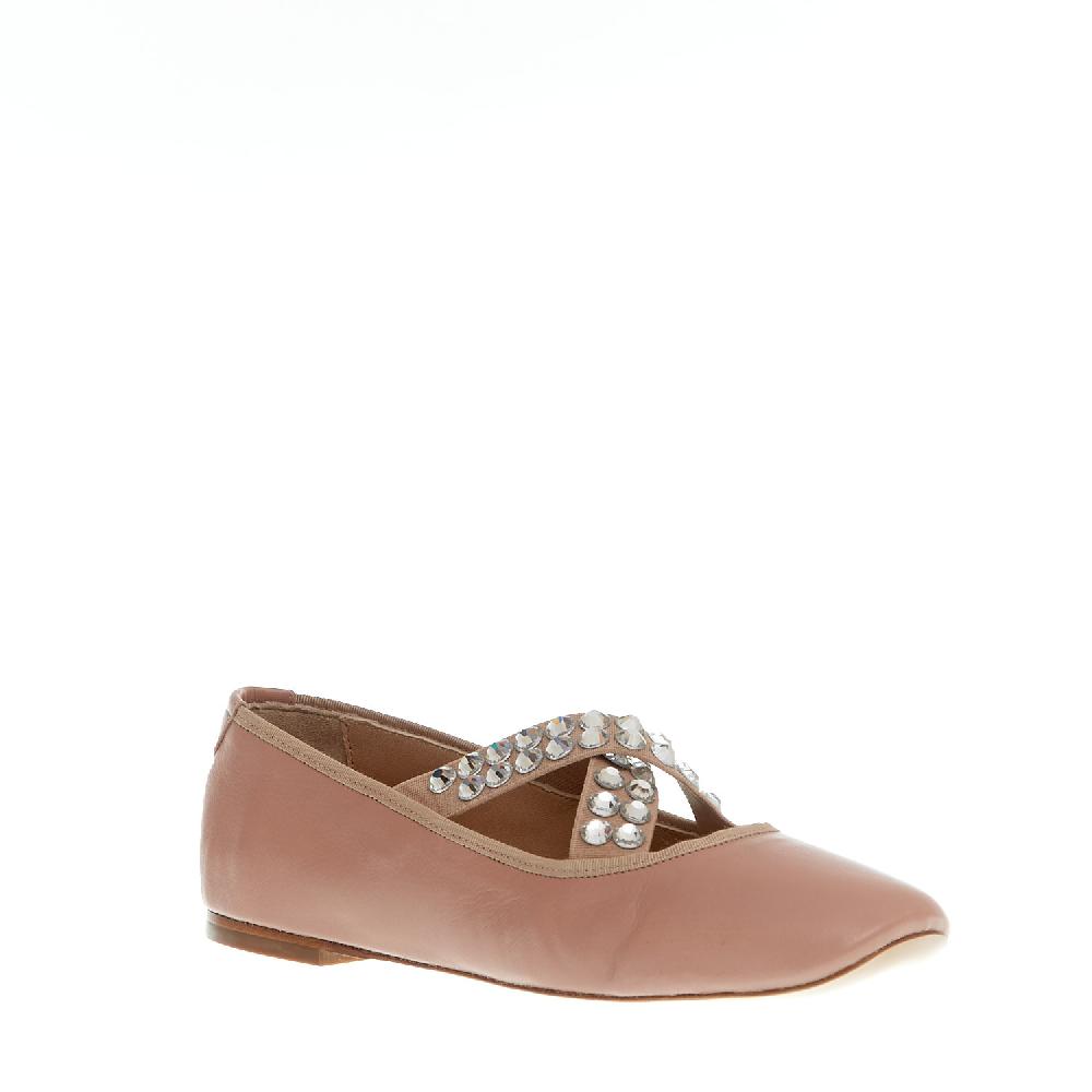 Sorelle Perego Ballerina Rosa Incrocio Strass