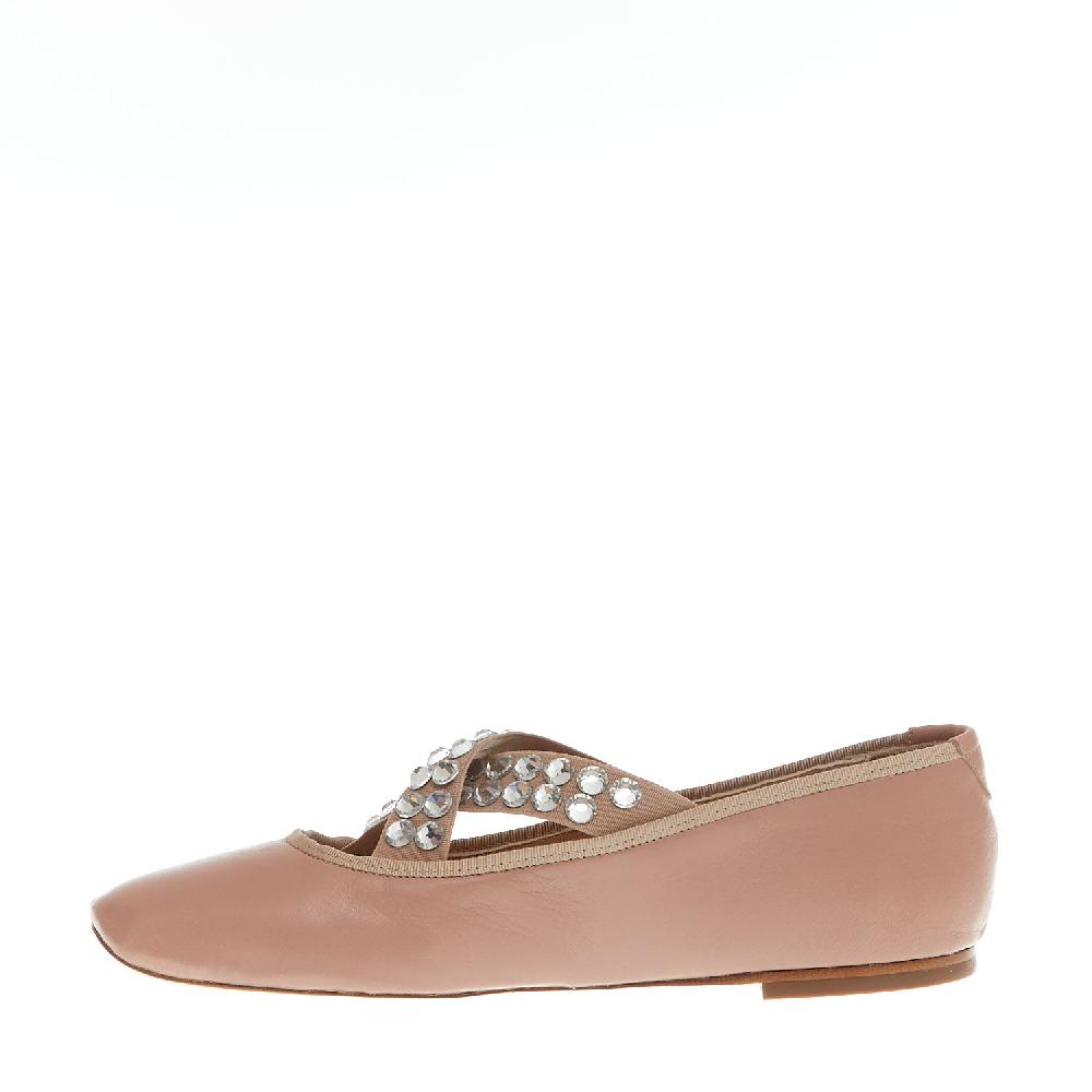 Sorelle Perego Ballerina Rosa Incrocio Strass