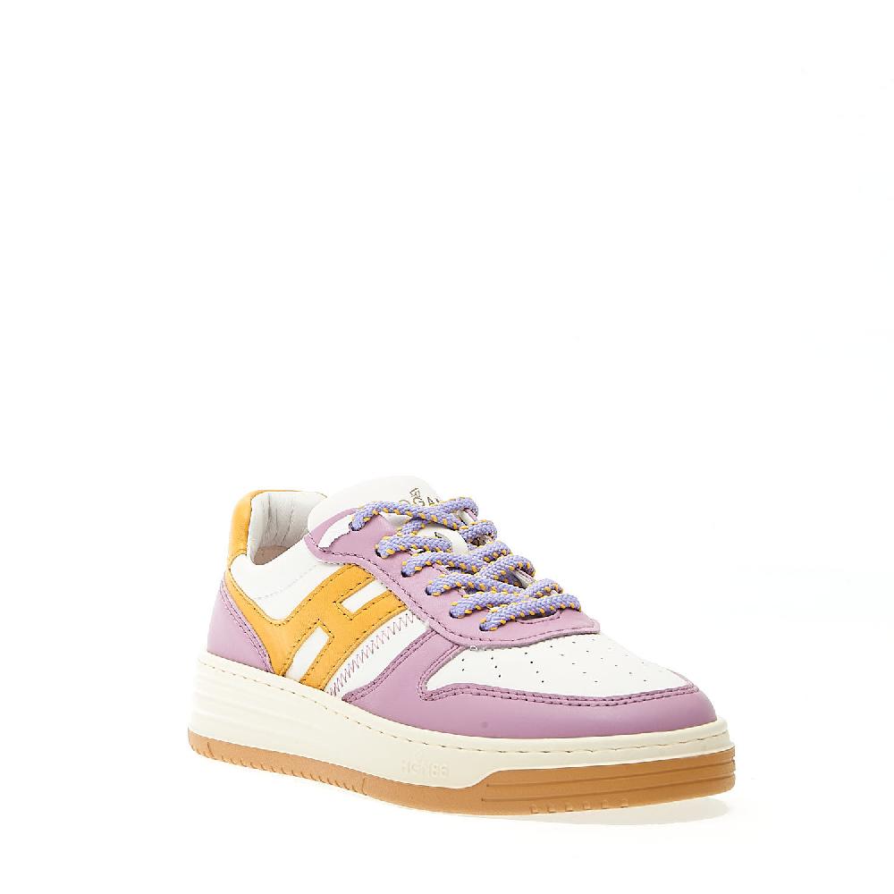 Sorelle Perego Basket In Pelle Lilla H Giallo