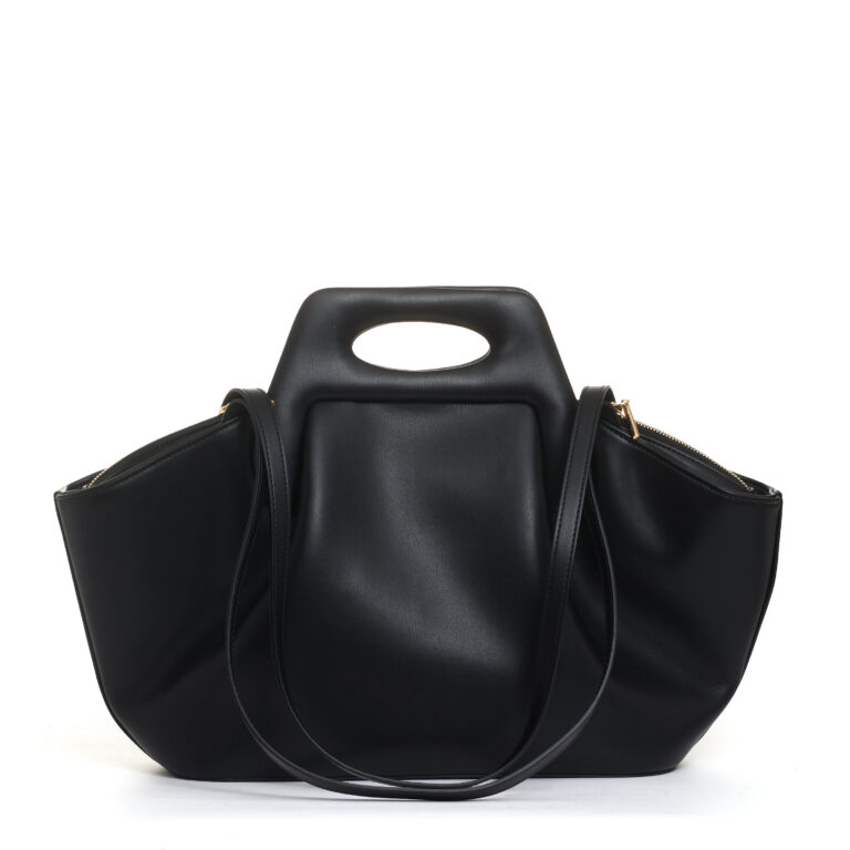 Sorelle Perego borsa pelle nera trapezio