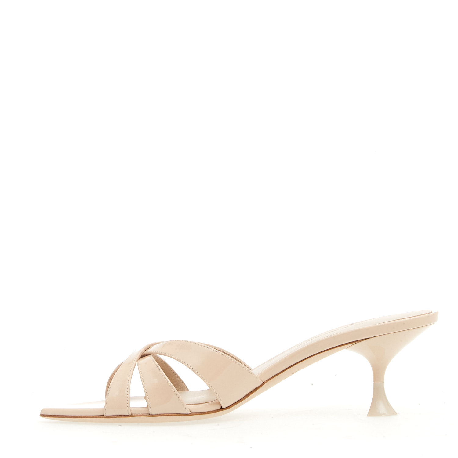 Sorelle Perego Ciabatta Tacco 50 Mm Vernice Beige