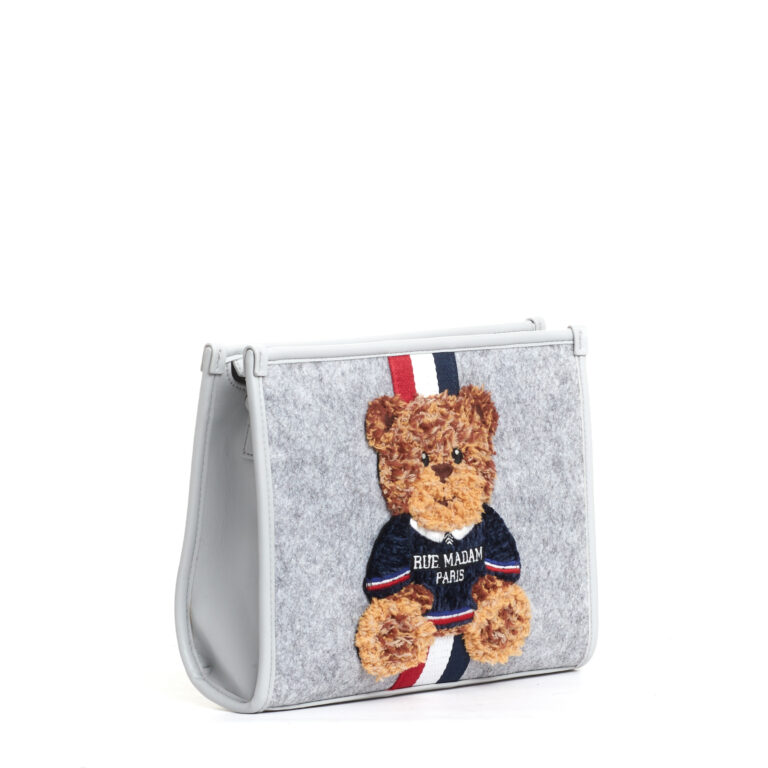Sorelle Perego Clutch Grigio Con Teddy
