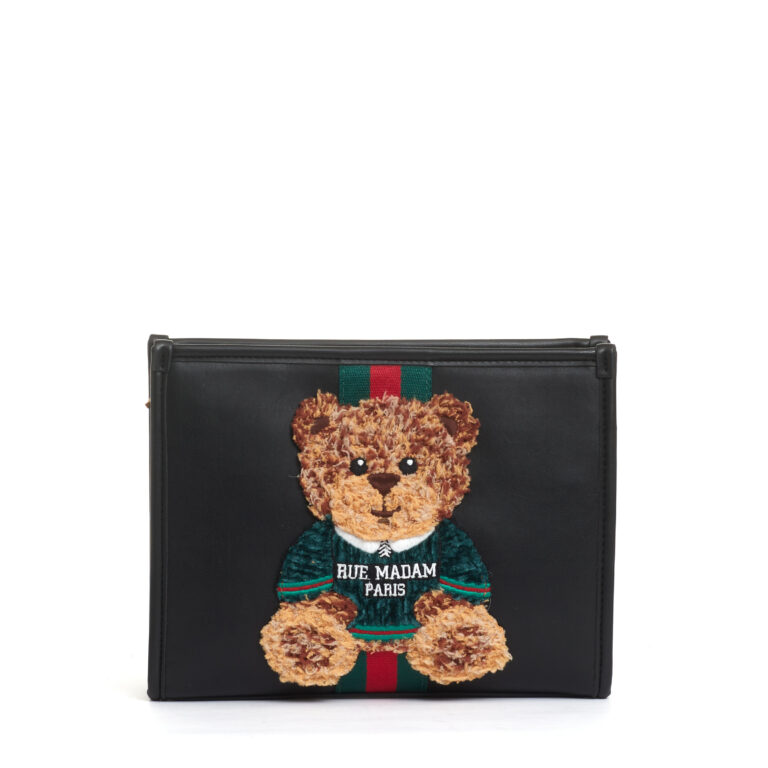 Sorelle Perego clutch nera con Teddy