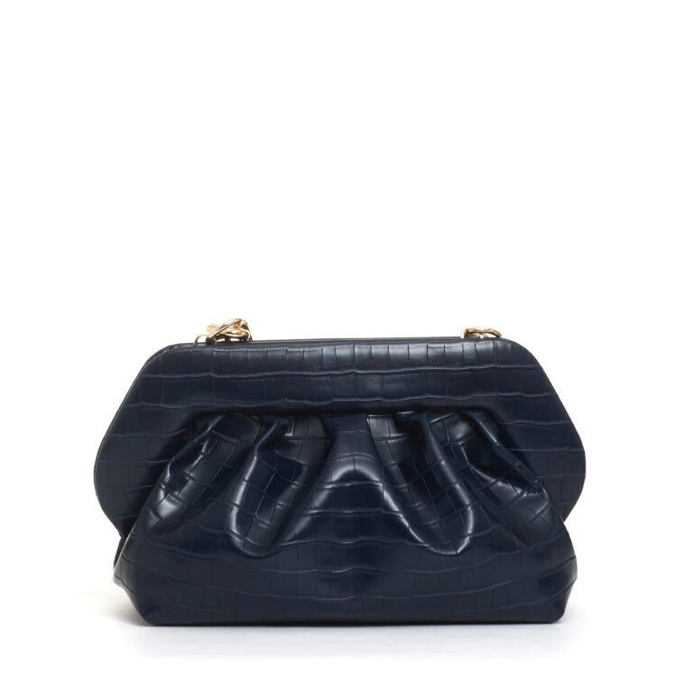 Sorelle Perego Clutch Stampa Cocco Blu
