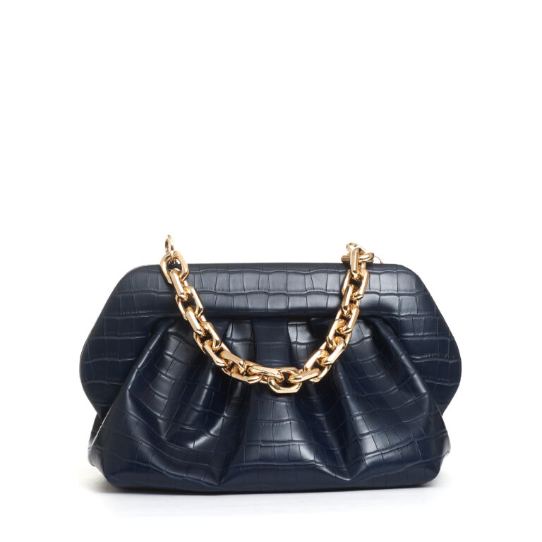 Sorelle Perego clutch stampa cocco blu