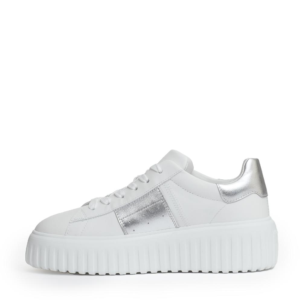 Sorelle Perego H Stripes Pelle Bianco Argento