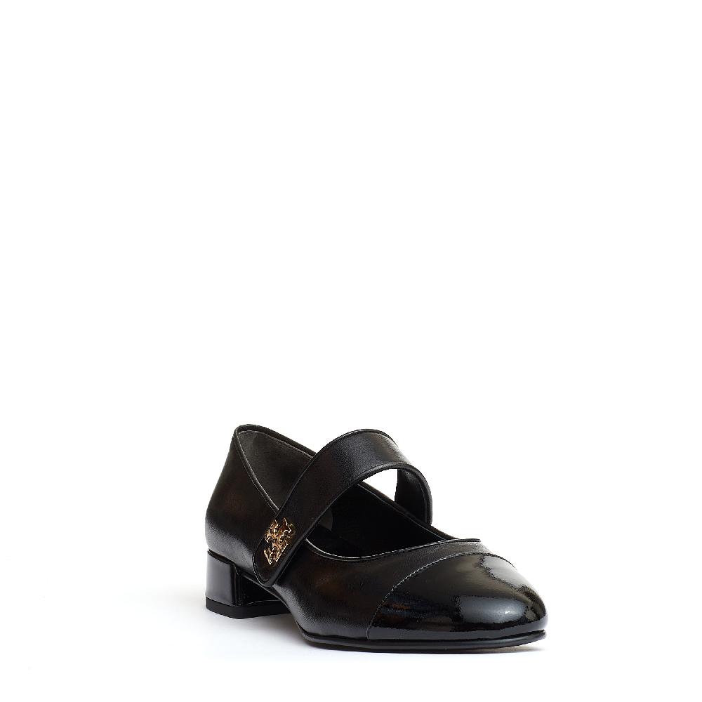 Sorelle Perego Mary Jane Nera Con Tacco 5 Cm