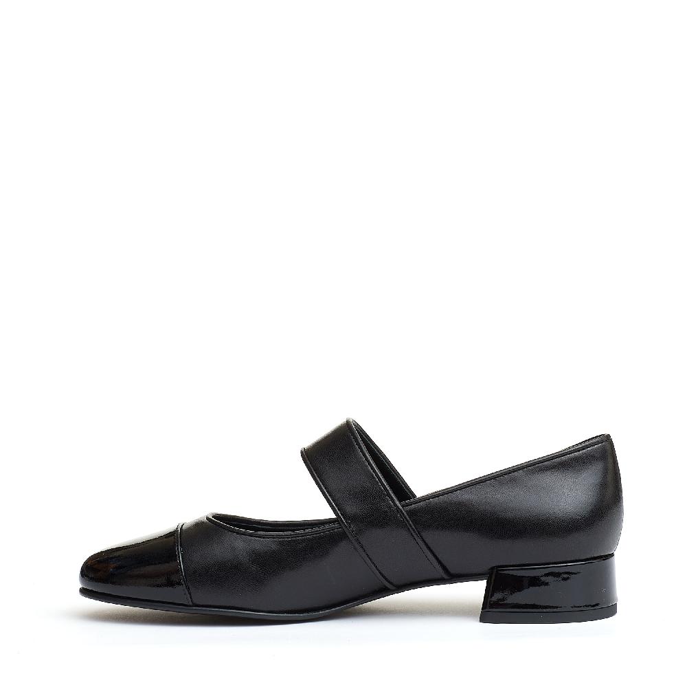 Sorelle Perego Mary Jane Nera Con Tacco 5 Cm