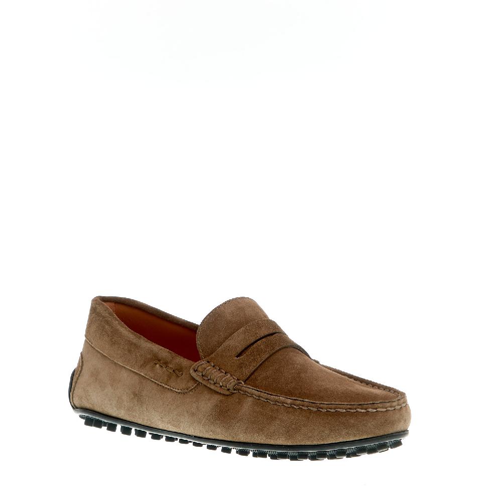 Sorelle Perego Mocassino Driver In Camoscio Toupe