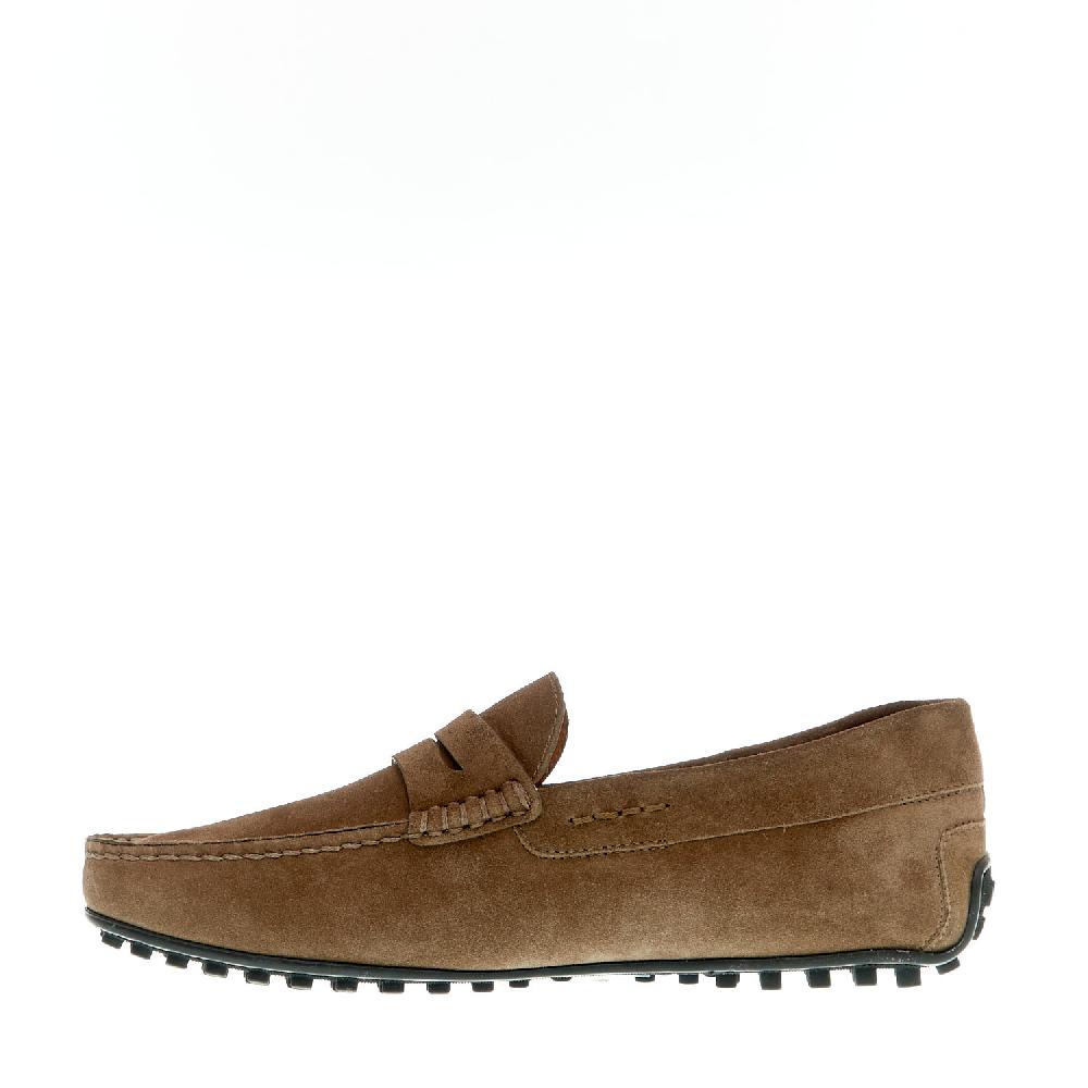 Sorelle Perego Mocassino Driver In Camoscio Toupe