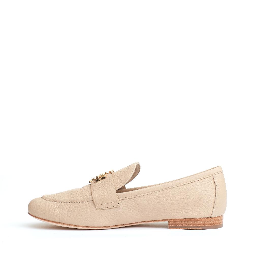 Sorelle Perego Mocassino Eleanor Pelle Beige Logo