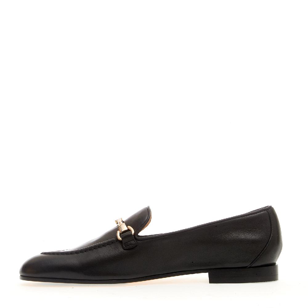 Sorelle Perego Mocassino Fibbia Pelle Nero