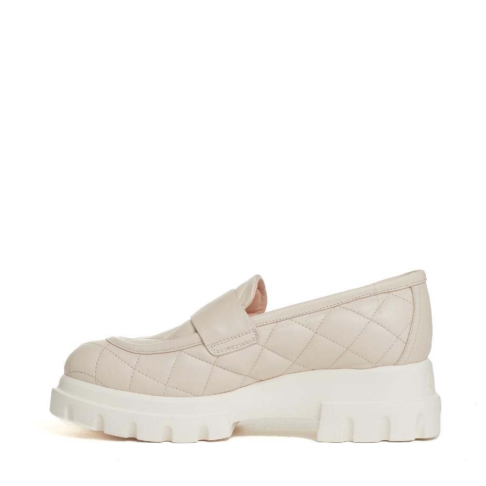 Sorelle Perego Mocassino Matelasse Gesso