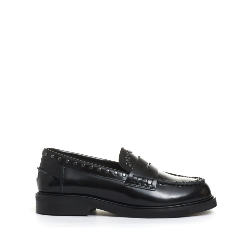 Sorelle Perego mocassino nero con borchie