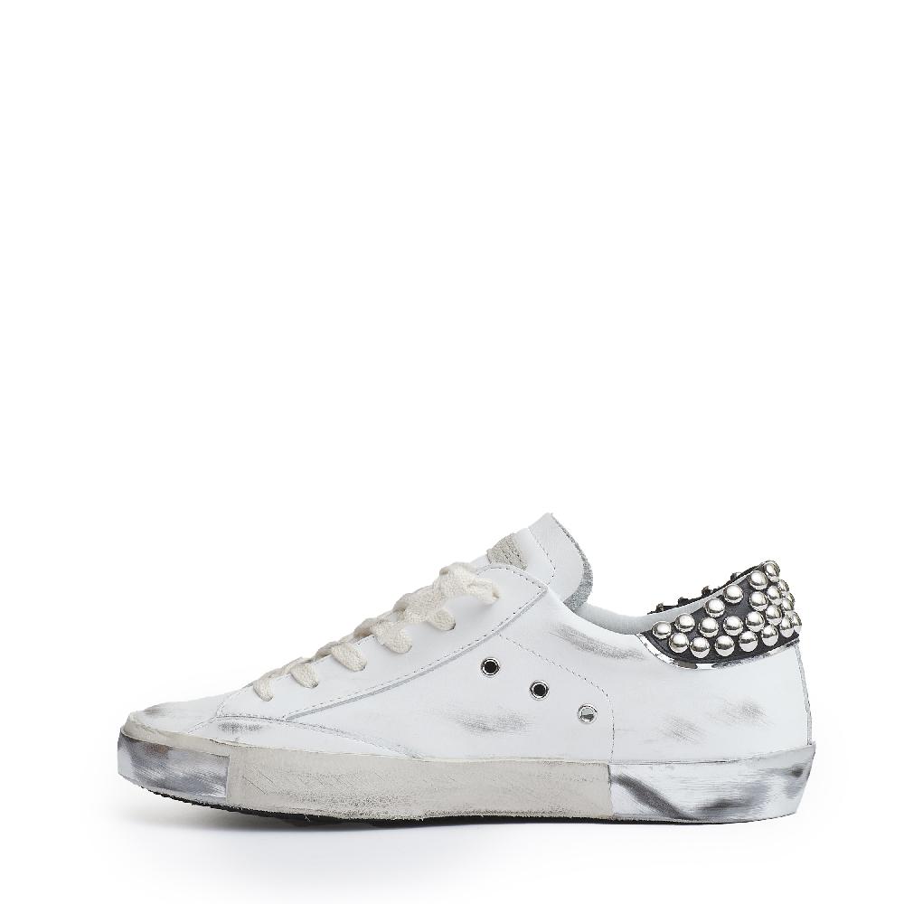 Sorelle Perego Paris Pelle Bianca Con Borchie