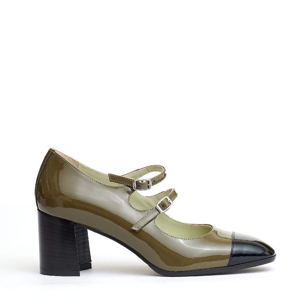 Sorelle Perego Pump Cinturini Verde E Nera