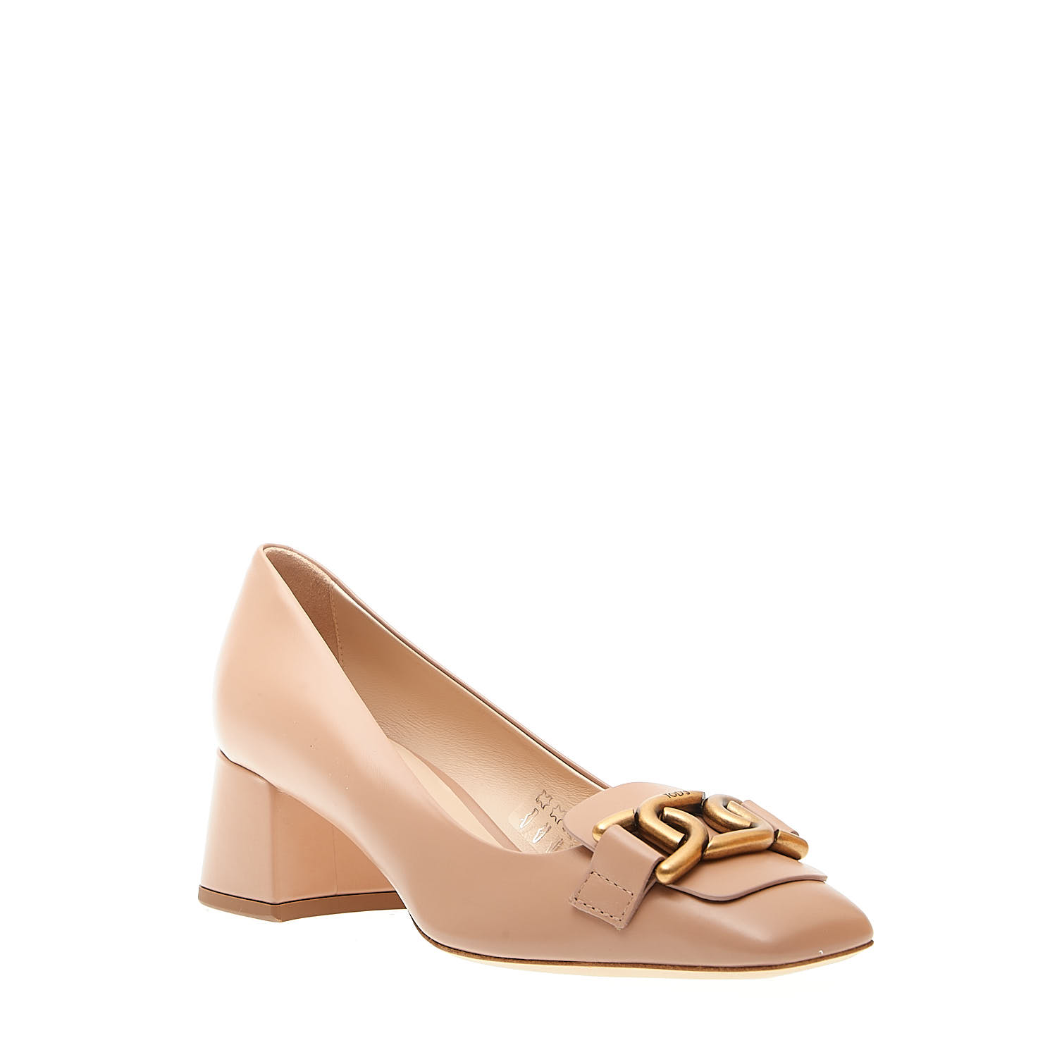 Sorelle Perego Pump Tacco 50 Mm In Pelle Nude