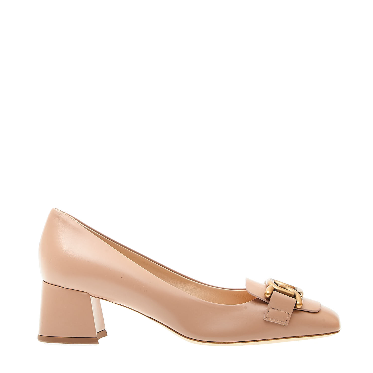 Sorelle Perego Pump Tacco 50 Mm In Pelle Nude