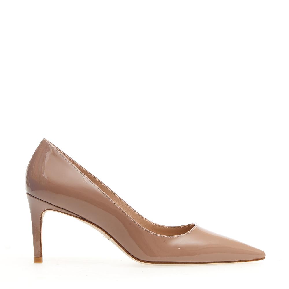 Sorelle Perego Pump Vernice Nude Tacco 75 Mm