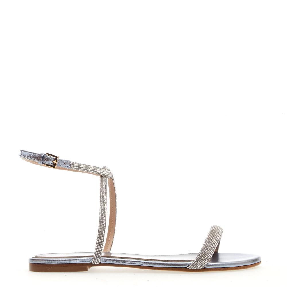 Sorelle Perego sandalo basso strass argento