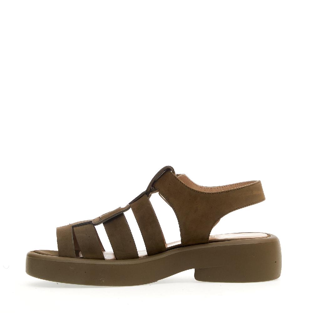 Sorelle Perego Sandalo Gabbia Nabuk Verde