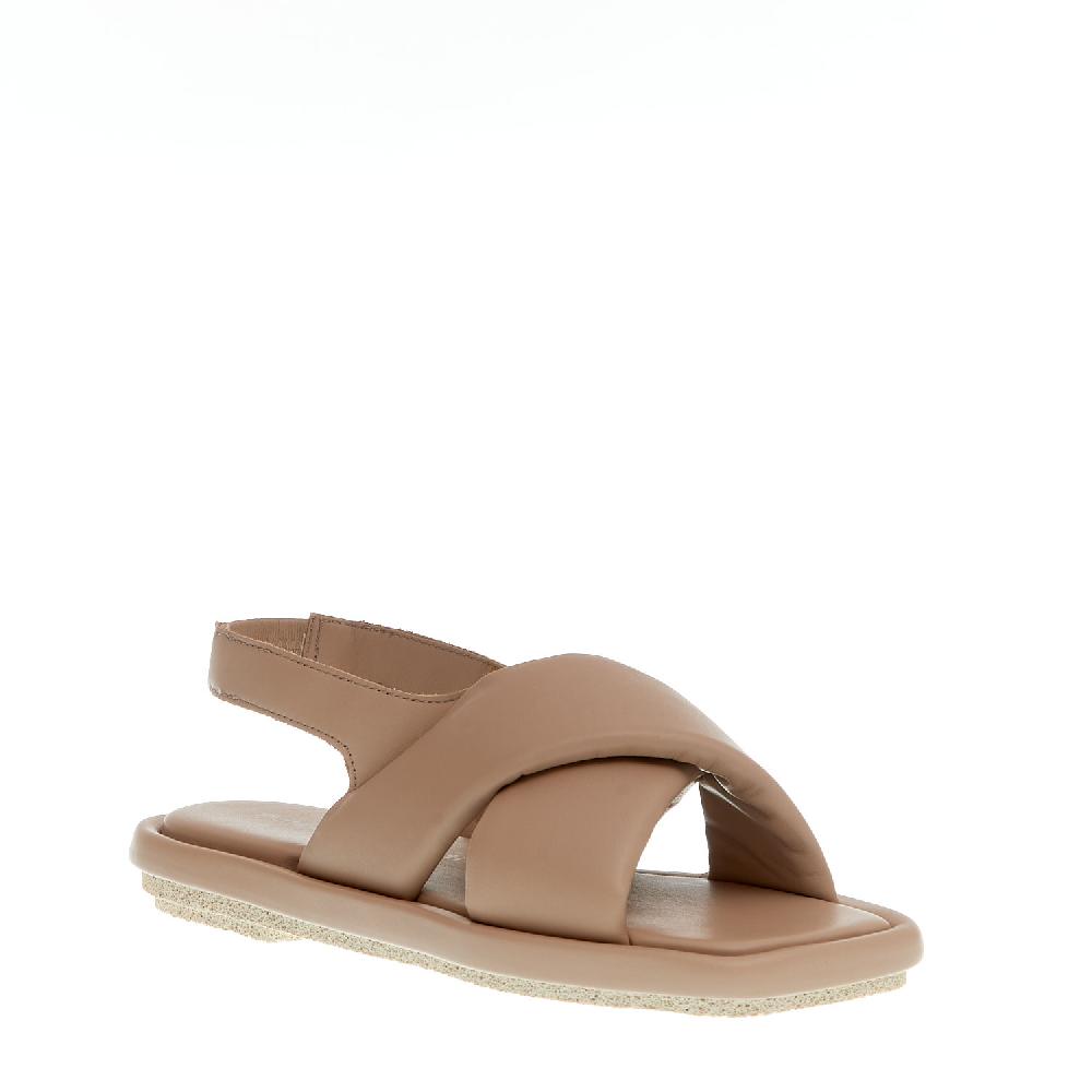 Sorelle Perego Sandalo Incrocio Pelle Nude