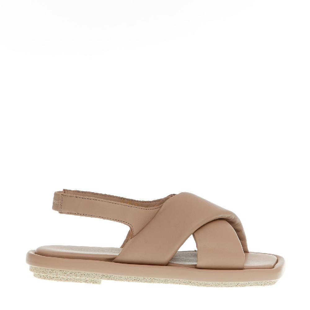 Sorelle Perego Sandalo Incrocio Pelle Nude