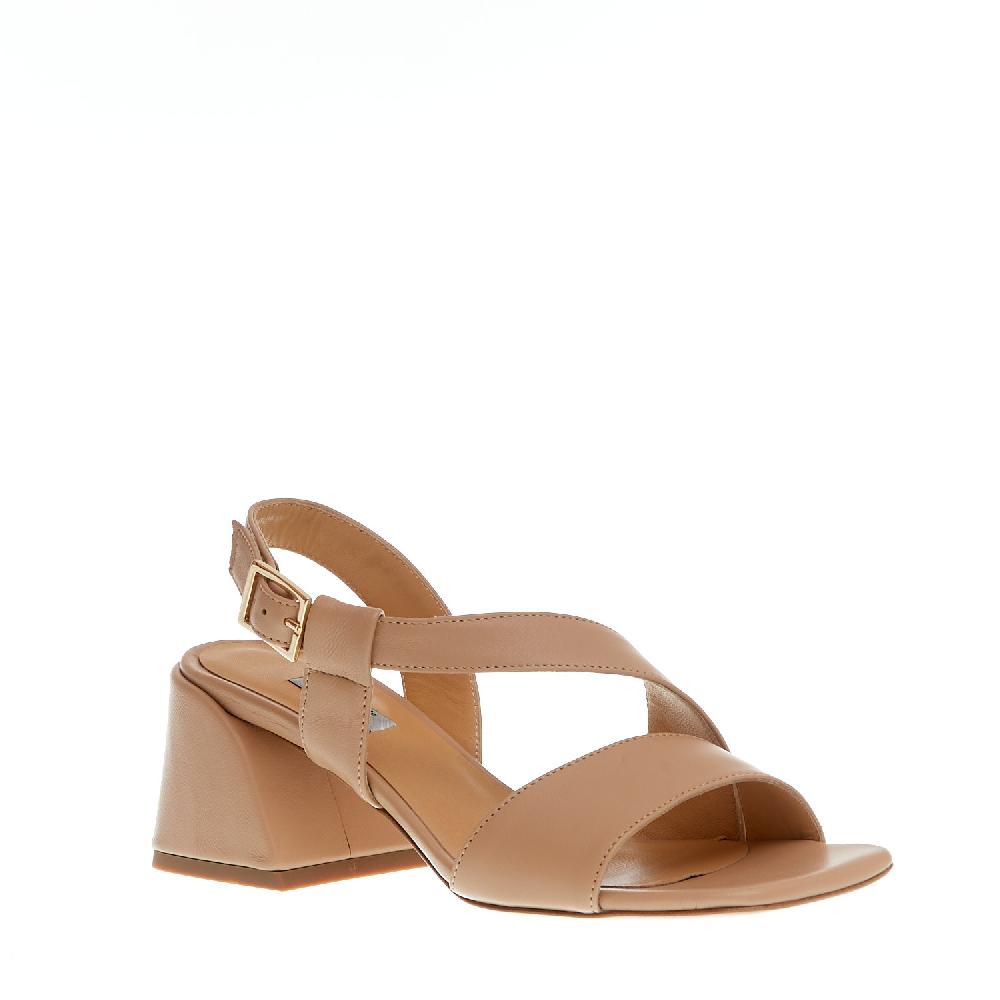 Sorelle Perego Sandalo Pelle Beige Tacco 60