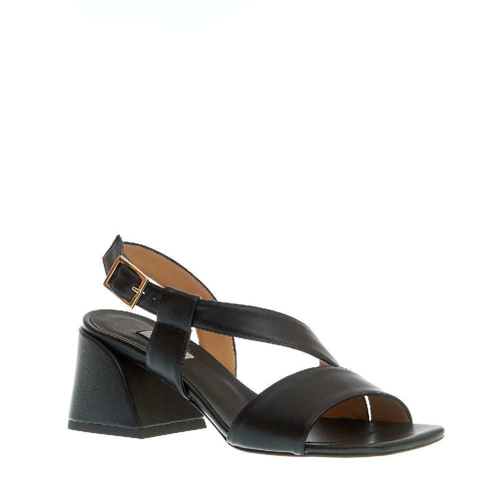 Sorelle Perego Sandalo Pelle Nero Tacco 60