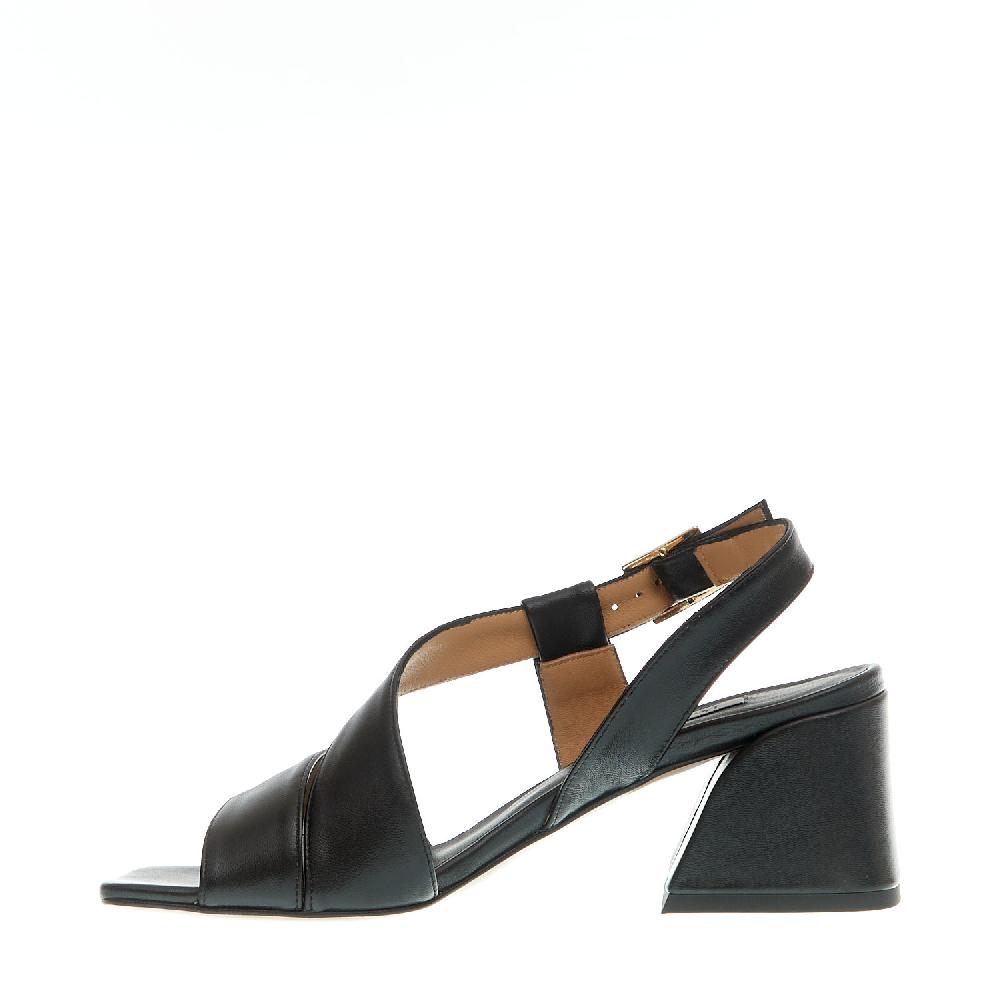 Sorelle Perego Sandalo Pelle Nero Tacco 60