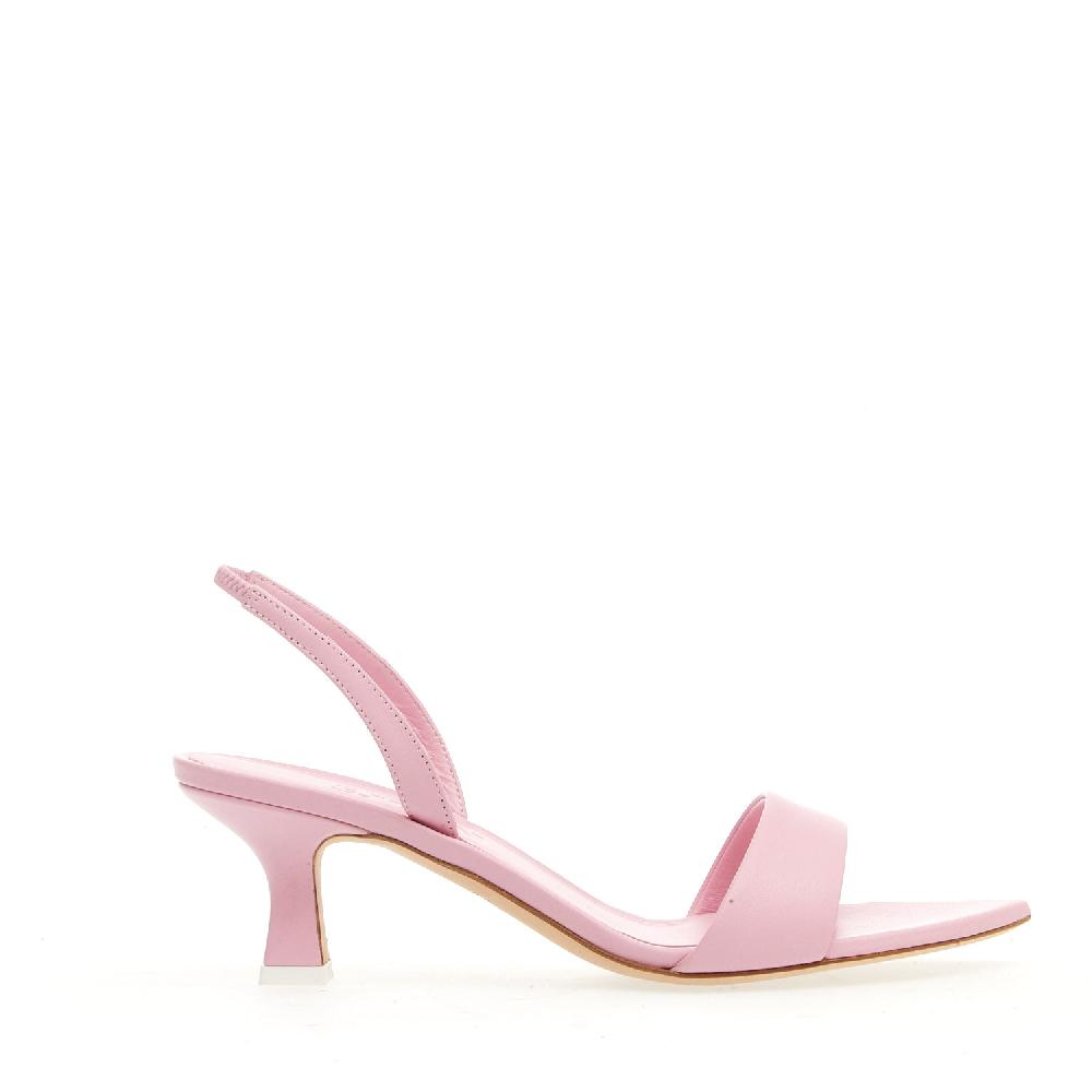 Sorelle Perego Sandalo Pelle Rosa Tacco 50 Mm