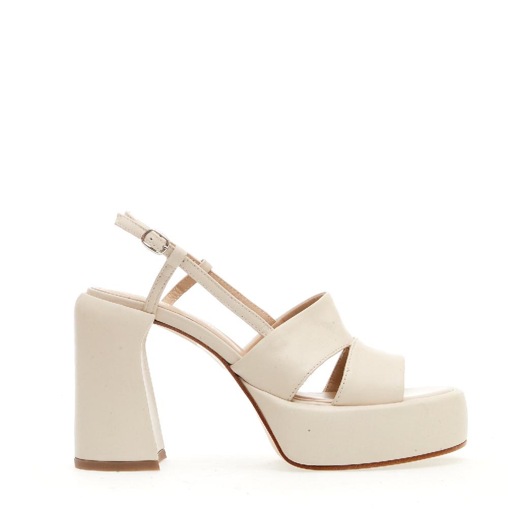 Sorelle Perego sandalo platò pelle osso