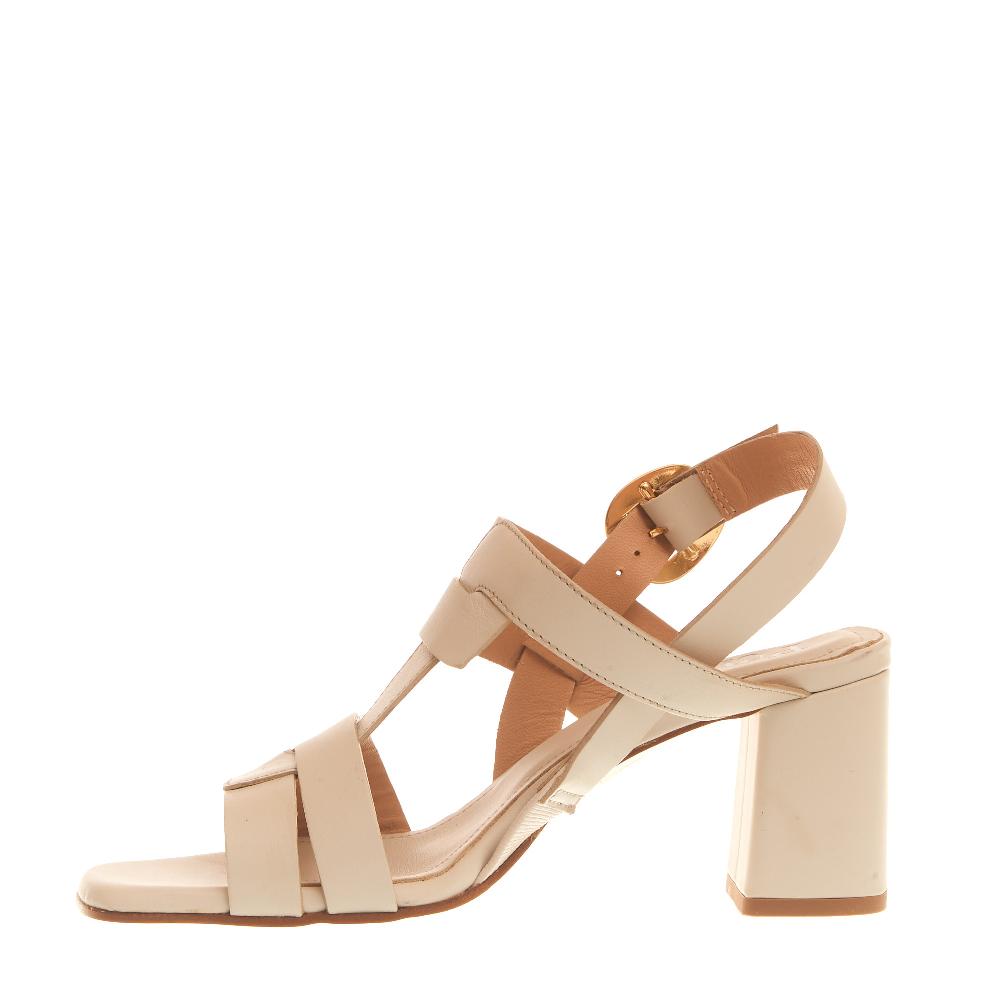 Sorelle Perego Sandalo Tacco 70 Mm Latte