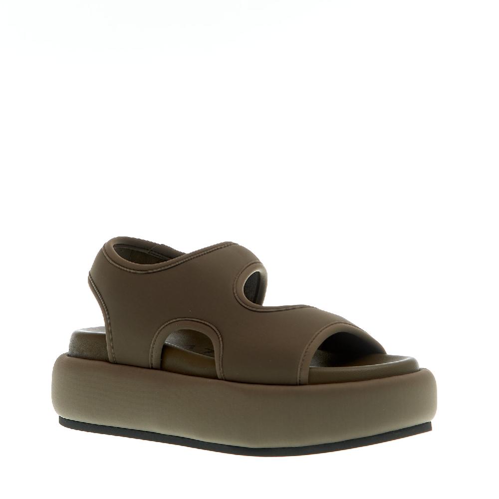 Sorelle Perego Sandalo Zeppa Neoprene Verdone