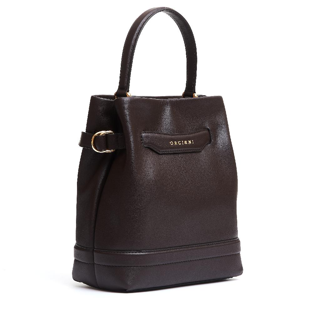 Sorelle Perego Secchiello Piccolo In Pelle Marrone