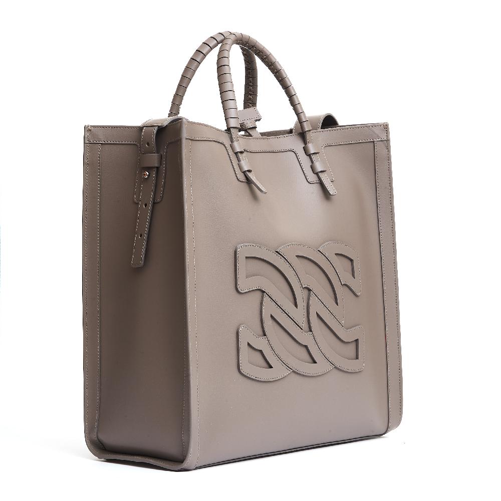 Sorelle Perego Shopping Logo In Pelle Carobou