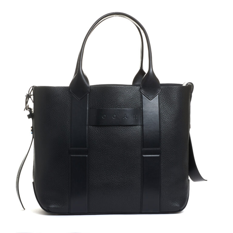 Sorelle Perego shopping media pelle nera