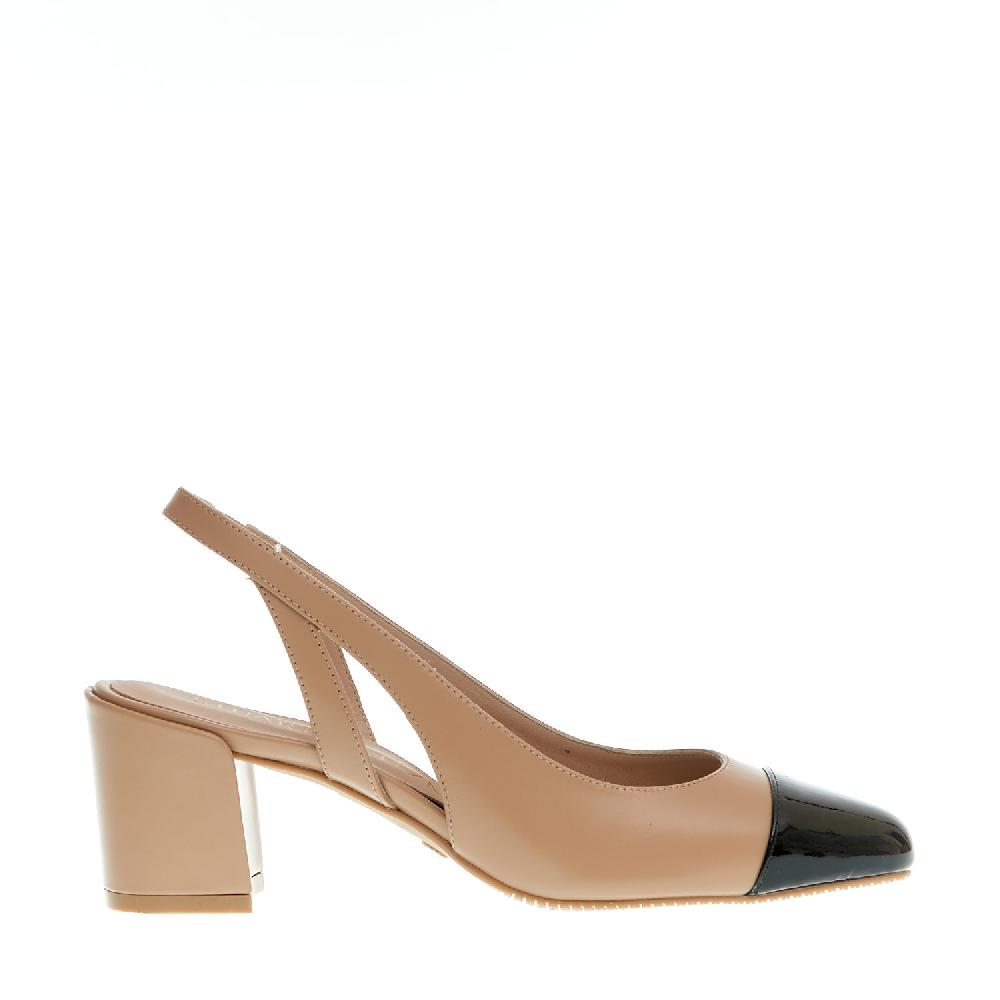 Sorelle Perego slingback beige e nera