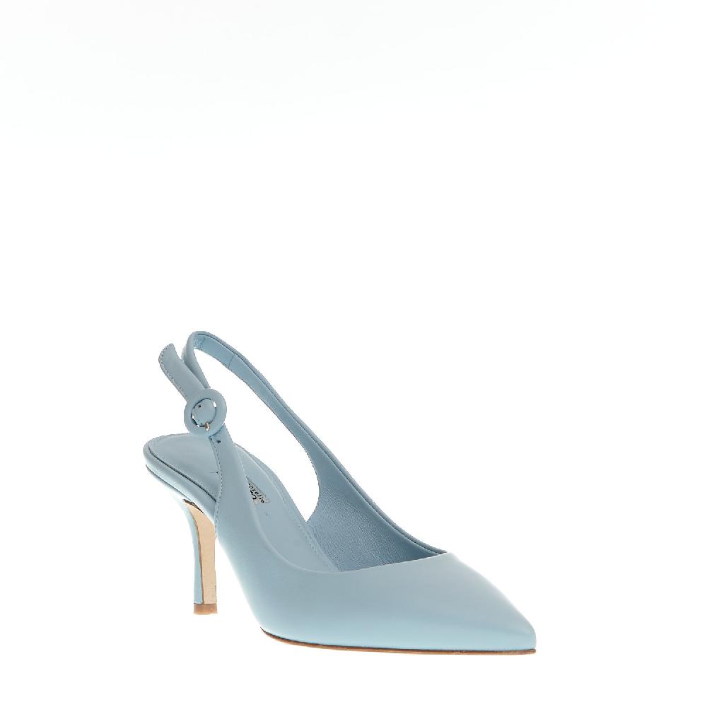 Sorelle Perego Slingback Pelle Azzurra