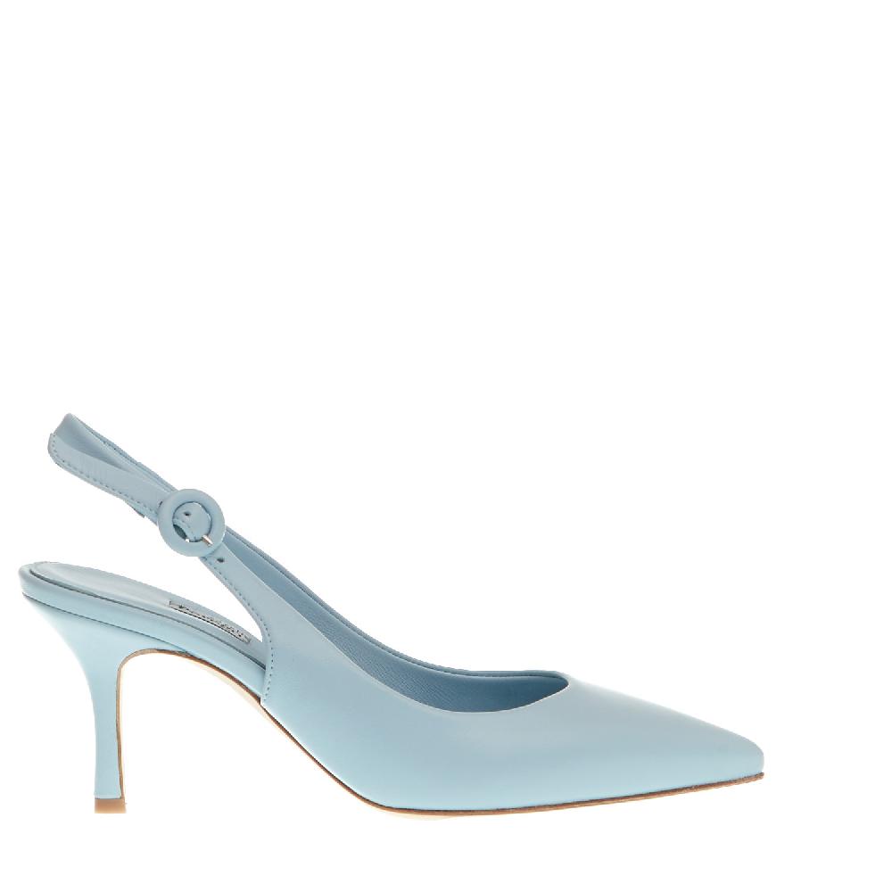 Sorelle Perego Slingback Pelle Azzurra